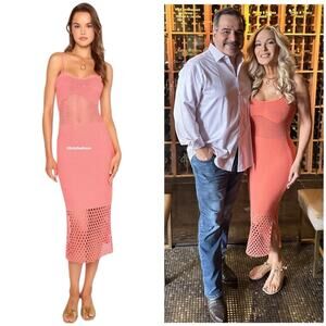 Beach Bunny Summer Haus Coral Sunset Breeze Dress SZ M & L $99